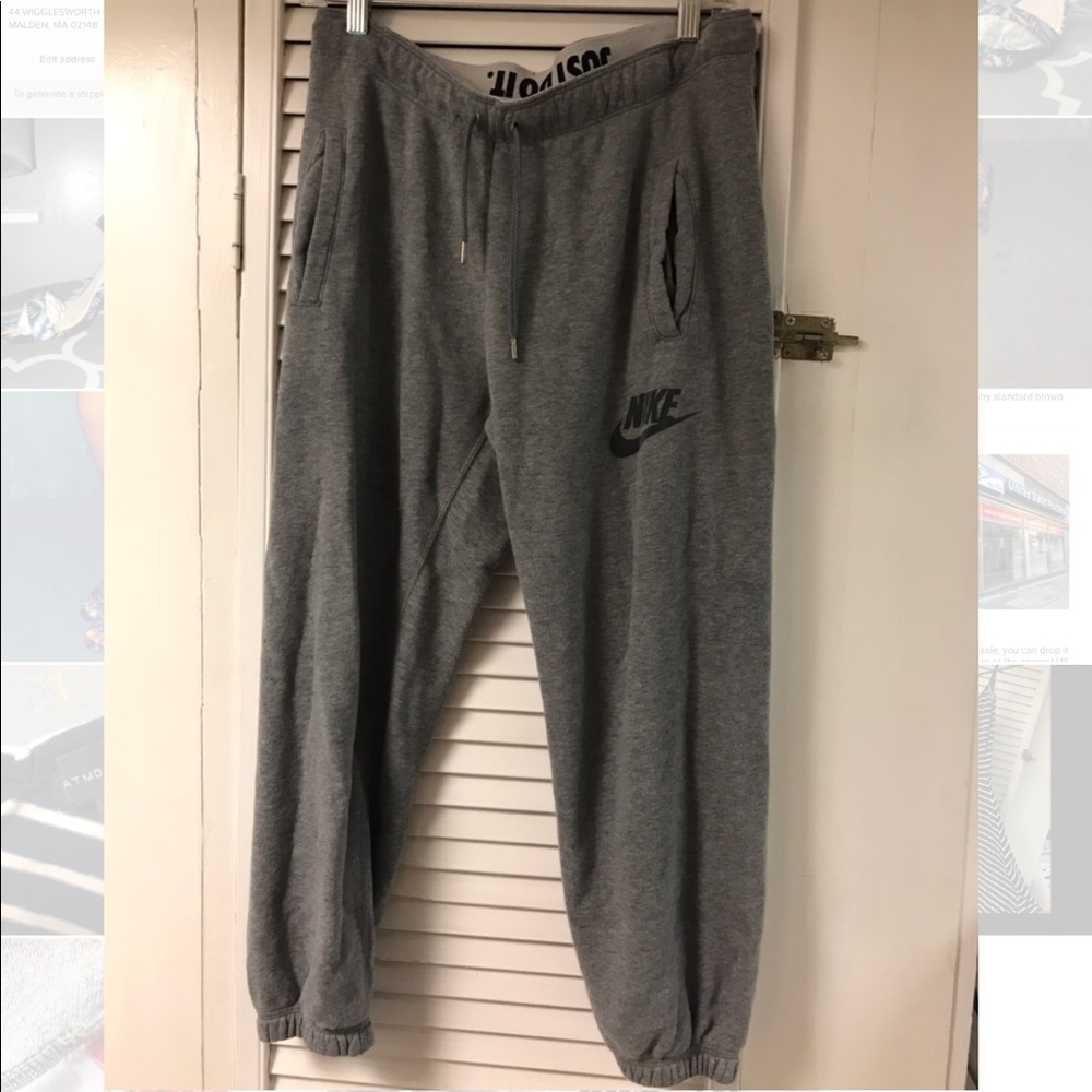 Grey Nike sweatpants